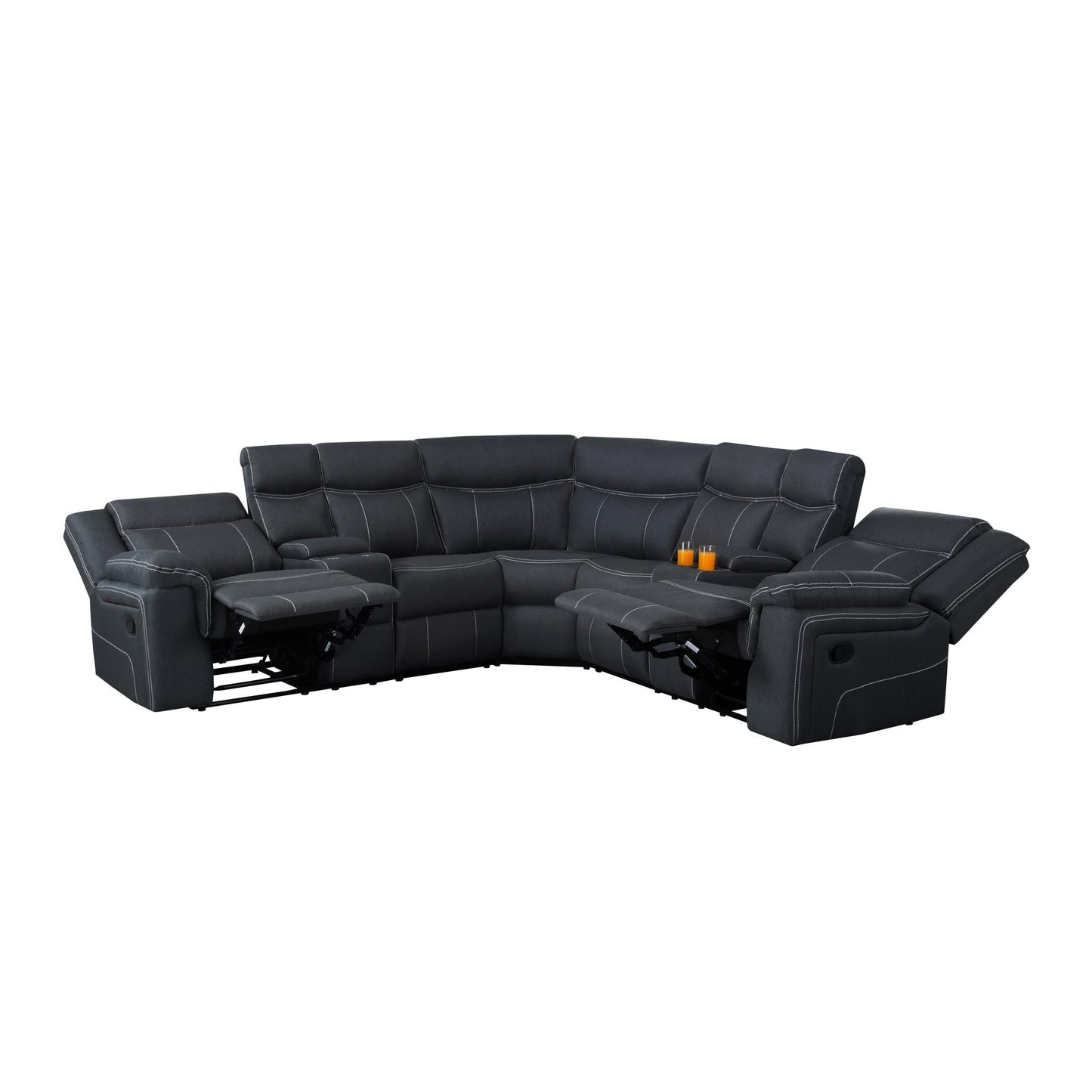 109.4” Manual Reclining Sectional Sofa