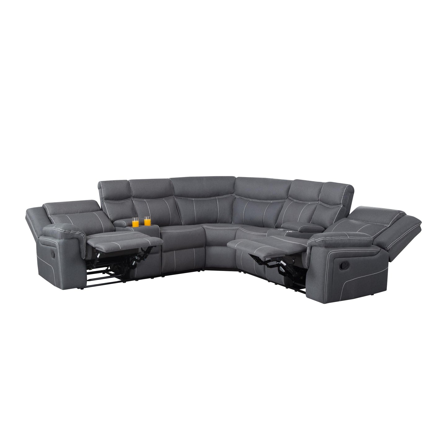 109.4” Manual Reclining Sectional Sofa