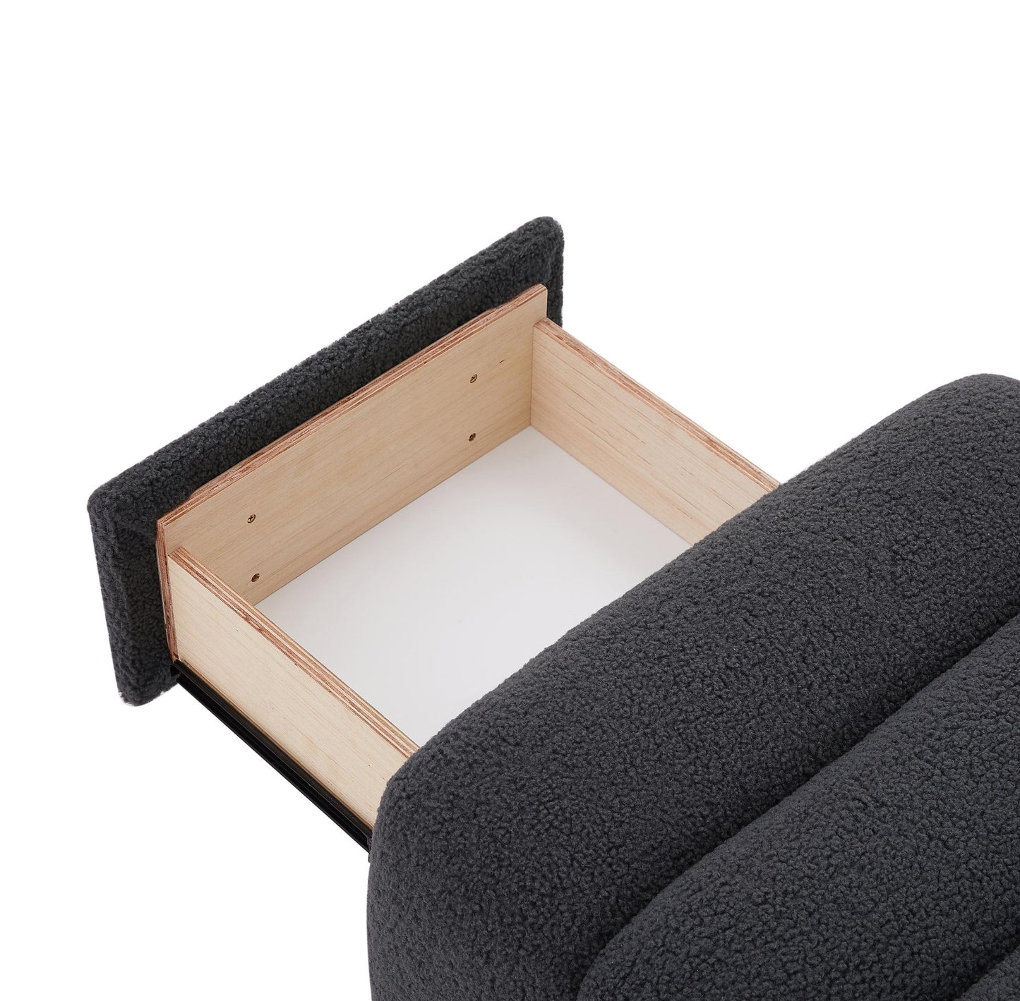 Modern End of Bed Bench Upholstered Teddy Entryway Ottoman Bench Fuzzy Sofa Stool Footrest Window Bench with Gold Metal Legs for Bedroom Apartments