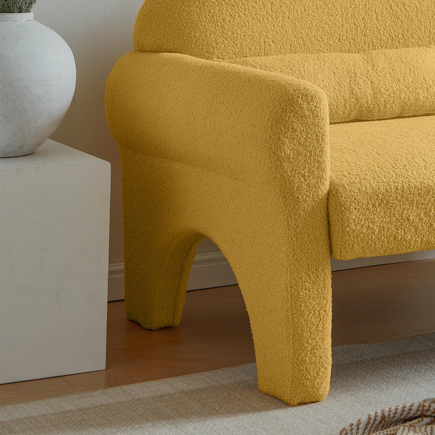 modern teddy fabric loveseat for Living room